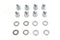 Colony Chrome Cylinder Base Acorn Nut and Washer - 7018-16