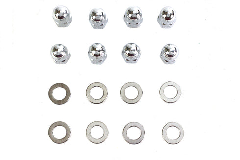 Colony Chrome Cylinder Base Acorn Nut and Washer - 7018-16