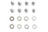 Colony Chrome Cylinder Base Acorn Nut and Washer - 7018-16