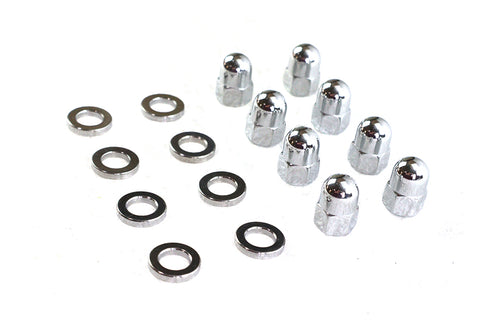 Colony Chrome Cylinder Base Acorn Nut and Washer - 7018-16