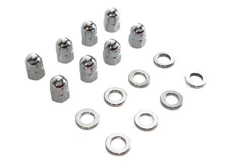 Colony Chrome Cylinder Base Acorn Nut and Washer - 7018-16