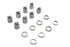 Colony Chrome Cylinder Base Acorn Nut and Washer - 7018-16