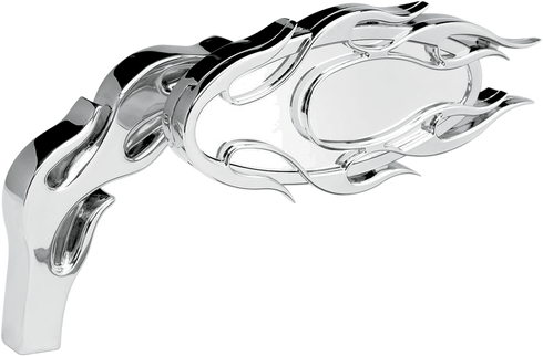 ARLEN NESS Mirror - Micro - Flamed - Side View - Oval - Chrome - Right 13-071