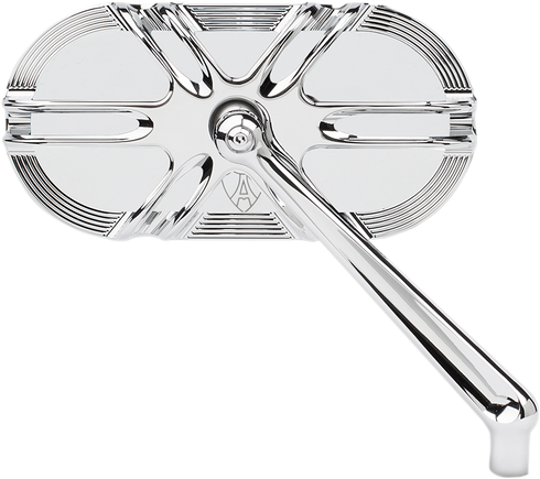 ARLEN NESS Mirror - Side View - Caged Series/Deep Cut - Chrome - Left 13-165