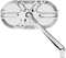 ARLEN NESS Mirror - Side View - Caged Series/Deep Cut - Chrome - Left 13-165