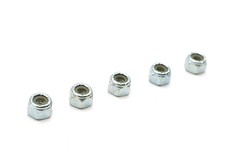 V-Twin Zinc Plated Hex Nuts 1/4 inch-20 Nyloc - 73-0000