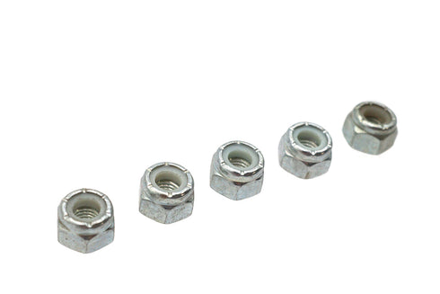 V-Twin Zinc Plated Hex Nuts 1/4 inch-28 Nyloc - 73-0001