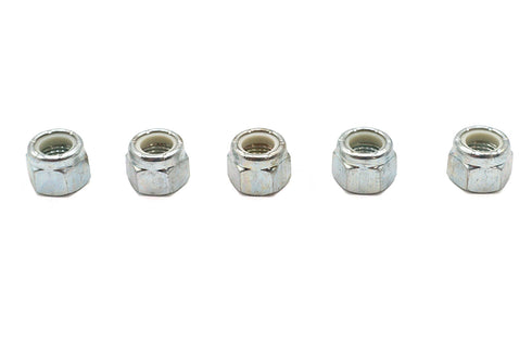 V-Twin Zinc Plated Hex Nuts 3/8 inch-24 Nyloc - 73-0005