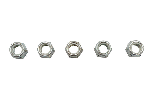 V-Twin Zinc Plated Hex Nuts 3/8 inch-24 Nyloc - 73-0005