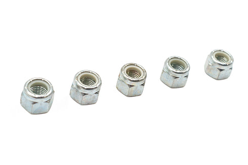 V-Twin Zinc Plated Hex Nuts 3/8 inch-24 Nyloc - 73-0005