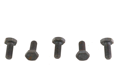V-Twin Black Hex Cap Bolts 1/4 inch-20 x 3/8 inch - 73-0050