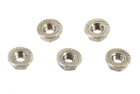 V-Twin Serrated Hex Flange Nuts 5/16 inch-18 Stainless Steel - 73-0246