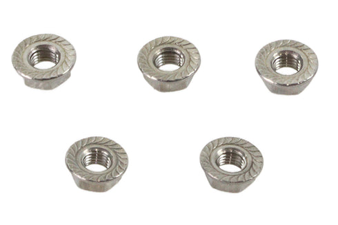 V-Twin Serrated Hex Flange Nuts 5/16 inch-24 Stainless Steel - 73-0247