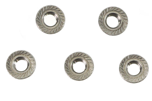 V-Twin Serrated Hex Flange Nuts 5/16 inch-24 Stainless Steel - 73-0247