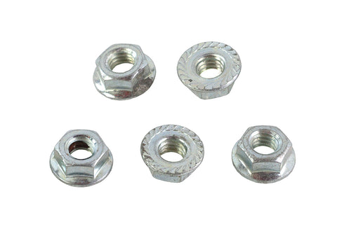 V-Twin Serrated Hex Flange Nuts 5/16 inch-24 Zinc - 73-0248
