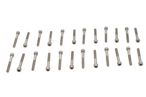 V-Twin Stainless Steel Finned Cover Screw Set 24 Piece - 73-0372