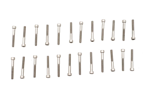 V-Twin Stainless Steel Finned Cover Screw Set 24 Piece - 73-0372