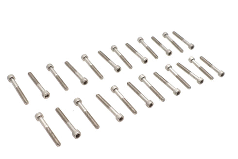 V-Twin Stainless Steel Finned Cover Screw Set 24 Piece - 73-0372