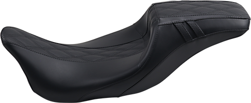 LE PERA Outcast Daddy Long Legs Seat - Full-Length - w/o Backrest - Black w/Black Double Diamond - FL LK-987DLGT2