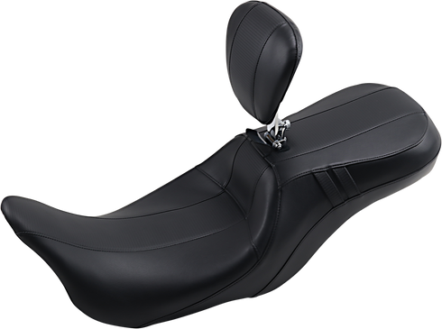 LE PERA Outcast GT Seat - 2-Up - With Backrest - Black Carbon Fiber - FL '08-'23 LK-997BRGT3