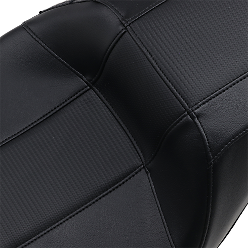 LE PERA Outcast GT-2 Seat - 2-Up - w/o Backrest - Black Carbon Fiber Inlay - FL '08-'23 LK-997GT3