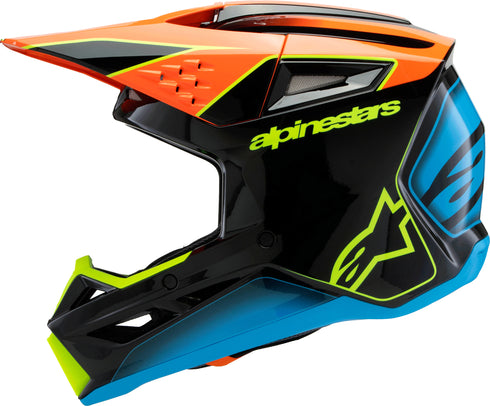 ALPINESTARS Sm3 Youth Fray Helmet Blk/Orng/Ylw Fluo Ys - 482-00083YS