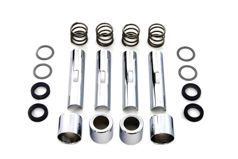 V-Twin Chrome Pushrod Cover and Clip Kit - 7508-20T