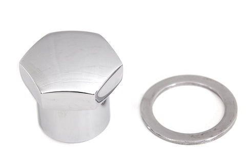 V-Twin Chrome Domed Triple Tree Fork Stem Nut - 7619-1T