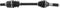 QuadBoss 11-14 Yamaha YFM450 Grizzly 4x4 Rear Left Replacement Axle