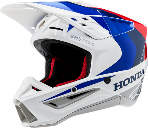 ALPINESTARS Honda S M5 Helmet White/Blue/Red Glossy Sm - 482-9238S