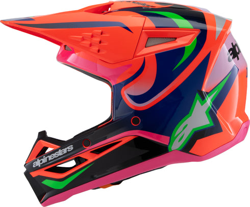 ALPINESTARS Sm3 Youth Deegan Helmet Orng Flo/Prpl/Pnk Fluo Ys - 482-00082YS