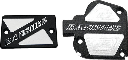 MODQUAD Throttle & Brake Cover Set Black Logo Banshee - 28-41264