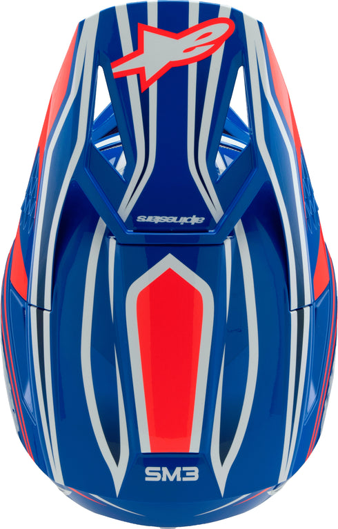 ALPINESTARS Sm3 Youth Wurx Helmet Blue/Red/Wht/Blk Ym - 482-00088YM
