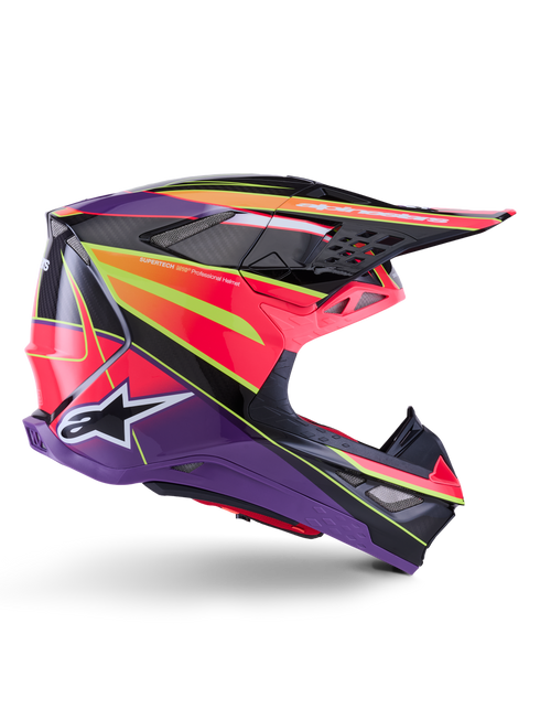 ALPINESTARS Supertech S M10 Era Helmet Pnk/Violet/Ylw Fluo Glossy 2x - 482-001852X
