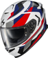 SCORPION EXO Exo Eclipse Full Face Helmet Lunar White/Red/Blue Lg - 75-2426L