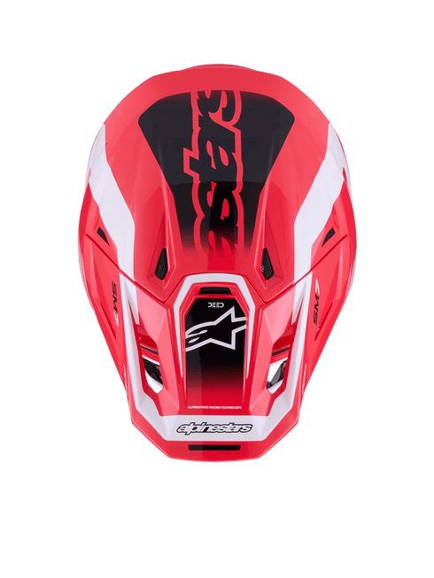 ALPINESTARS Sm7 Deed Helmet Red/Blk/Wht Glossy Md - 482-00190M