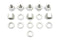 V-Twin Zinc Plated Cylinder Base Nuts and Washers - 8105-16T