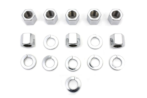 Colony Chrome Stock Cylinder Base Nuts and Washers - 8106-16