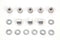 Colony Cadmium Cylinder Base Nuts and Washers - 8107-16
