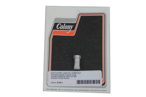Colony Cadmium Stock Long Oil Pump Nut - 8109-1