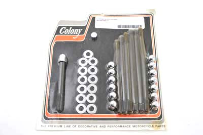 Colony Chrome Acorn Engine Case Bolt Kit - 8142-34