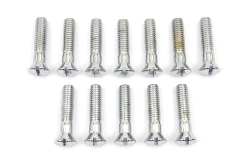 Colony Chrome Cam Cover Stock Slotted Screws - 8149-12