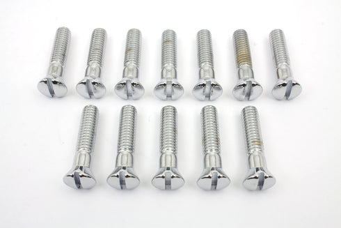 Colony Chrome Cam Cover Stock Slotted Screws - 8149-12