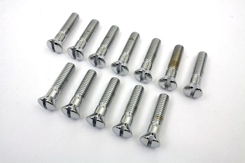 Colony Chrome Cam Cover Stock Slotted Screws - 8149-12
