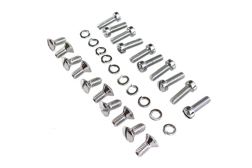 Colony Chrome Outer Primary Cover Screw Set Stock - 8155-30