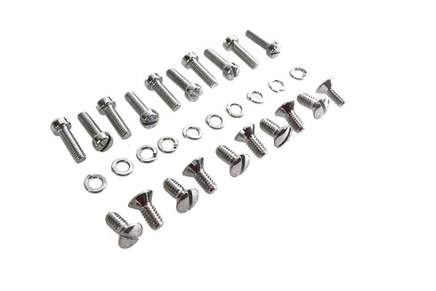 Colony Chrome Outer Primary Cover Screw Set Stock - 8155-30