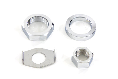V-Twin Chrome Rear Axle Nut and Lock Kit - 8160-4T