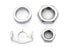Colony Chrome Rear Axle Nut and Lock Kit - 8160-4