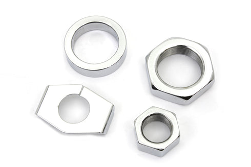 Colony Chrome Rear Axle Nut and Lock Kit - 8160-4