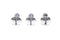 Colony Chrome Left Side Oval Head Screws - 8212-3